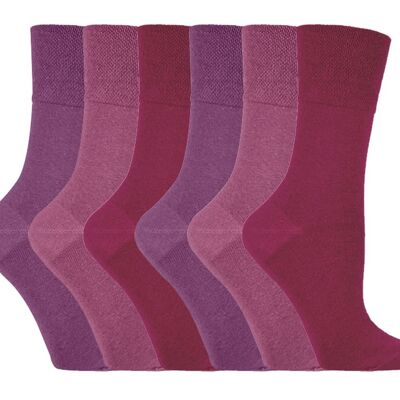6 pares de calcetines no elásticos de agarre suave para mujer 4-8 UK (LGG15) (4-8 UK)