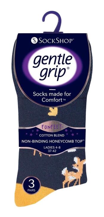 6 paires de chaussettes non élastiques Gentle Grip pour femmes 4-8 UK (SOLRH202) (4-8 UK) 2
