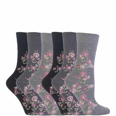 6 paires de chaussettes non élastiques Gentle Grip pour femmes 4-8 UK (LGG45) (4-8 UK)