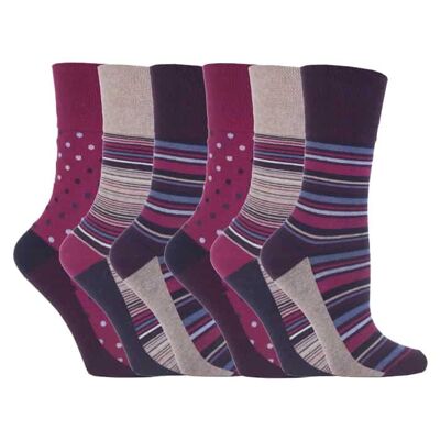 6 paires de chaussettes non élastiques pour femmes Gentle Grip 4-8 UK (LGG55) (4-8 UK)