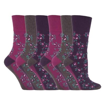 6 pares de calcetines no elásticos de agarre suave para mujer 4-8 UK (LGG58) (4-8 UK)