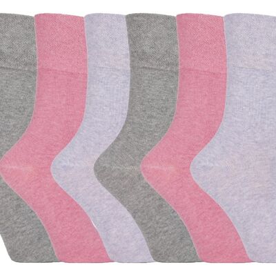 6 paires de chaussettes non élastiques pour femmes Gentle Grip 4-8 UK (LGG72) (4-8 UK)
