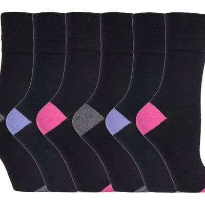 6 pares de calcetines no elásticos de agarre suave para mujer 4-8 UK (SOLRP07HT) (4-8 UK)
