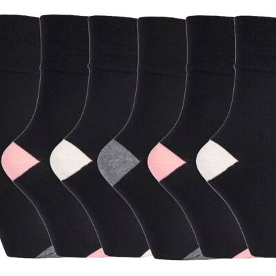 6 paires de chaussettes non élastiques Gentle Grip pour femmes 4-8 UK (SOLRP09HT) (4-8 UK)