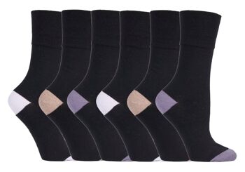 6 paires de chaussettes non élastiques Gentle Grip pour femmes 4-8 UK (SOLRP10HT) (4-8 UK) 1