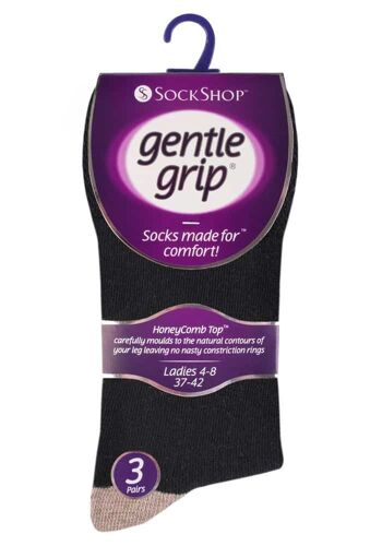 6 paires de chaussettes non élastiques Gentle Grip pour femmes 4-8 UK (SOLRP10HT) (4-8 UK) 2