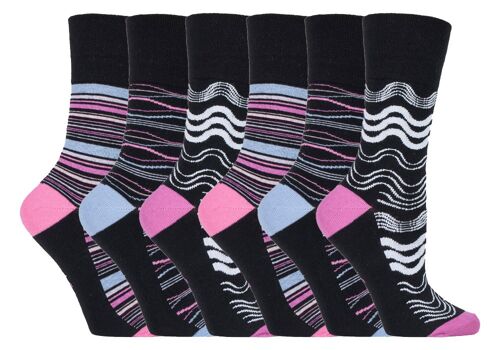 6 Pairs Ladies Gentle Grip Non Elastic Socks 4-8 UK (LGG100) (4-8 UK)