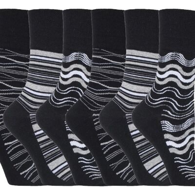 6 Pairs Ladies Gentle Grip Cotton Socks Black