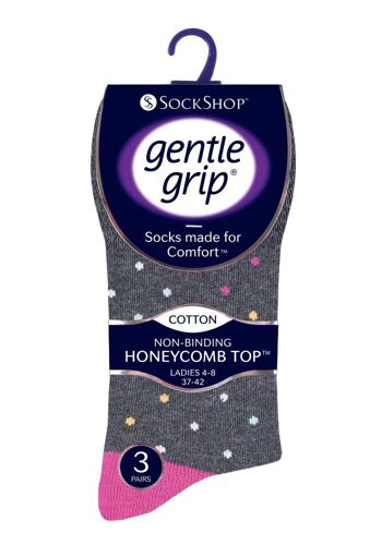 6 paires de chaussettes non élastiques Gentle Grip pour femmes 4-8 UK (SOLRH191) (4-8 UK) 2