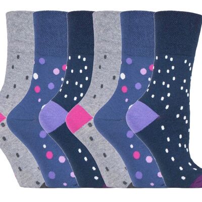 6 paires de chaussettes non élastiques Gentle Grip pour femmes 4-8 UK (SOLRH192) (4-8 UK)
