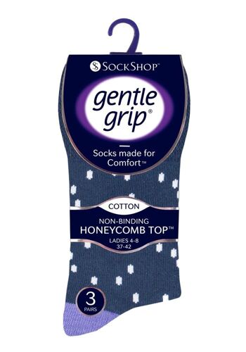 6 paires de chaussettes non élastiques Gentle Grip pour femmes 4-8 UK (SOLRH192) (4-8 UK) 2