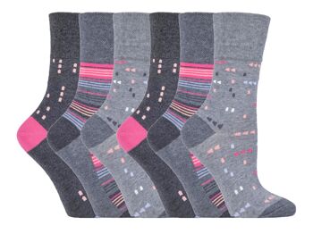 6 paires de chaussettes non élastiques Gentle Grip pour femmes 4-8 UK (SOLRH204G3) (4-8 UK) 1