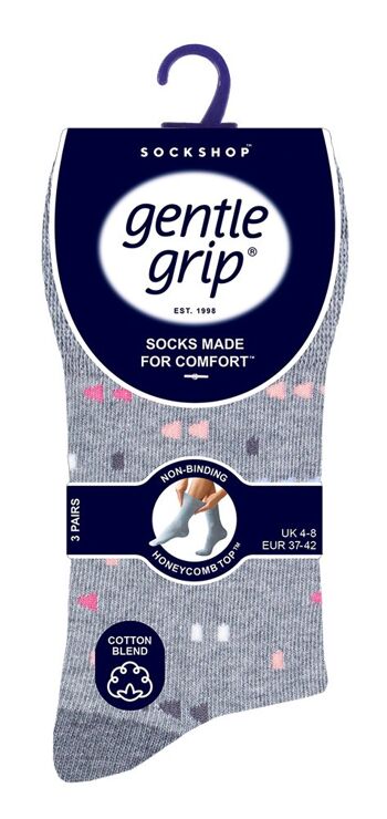 6 paires de chaussettes non élastiques Gentle Grip pour femmes 4-8 UK (SOLRH204G3) (4-8 UK) 2