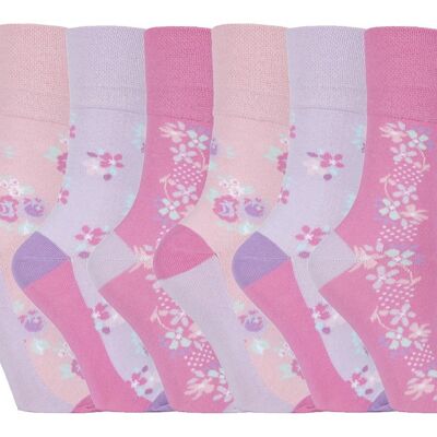 6 pares de calcetines no elásticos de agarre suave para mujer 4-8 UK (LGG96) (4-8 UK)