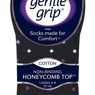 6 paires de chaussettes non élastiques pour femmes Gentle Grip 4-8 UK (SOLRH142) (4-8 UK)