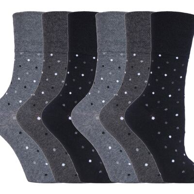 6 paires de chaussettes non élastiques Gentle Grip pour femmes 4-8 UK (SOLRH144) (4-8 UK)