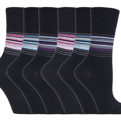 6 paires de chaussettes non élastiques Gentle Grip pour femmes 4-8 UK (SOLRH148) (4-8 UK)