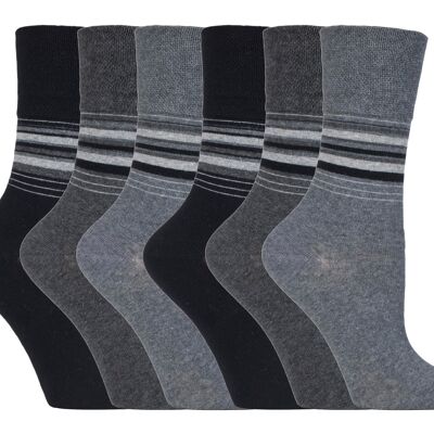 6 Paar Damensocken mit sanftem Griff, nicht elastisch, 4–8 UK (SOLRH150) (4–8 UK)