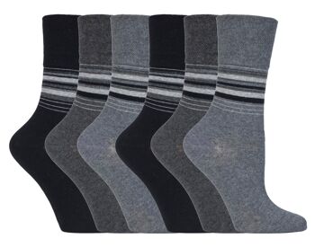 6 paires de chaussettes non élastiques pour femmes Gentle Grip 4-8 UK (SOLRH150) (4-8 UK) 1