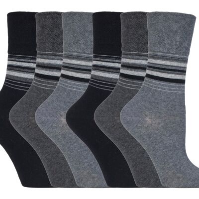 6 paires de chaussettes non élastiques pour femmes Gentle Grip 4-8 UK (SOLRH150) (4-8 UK)