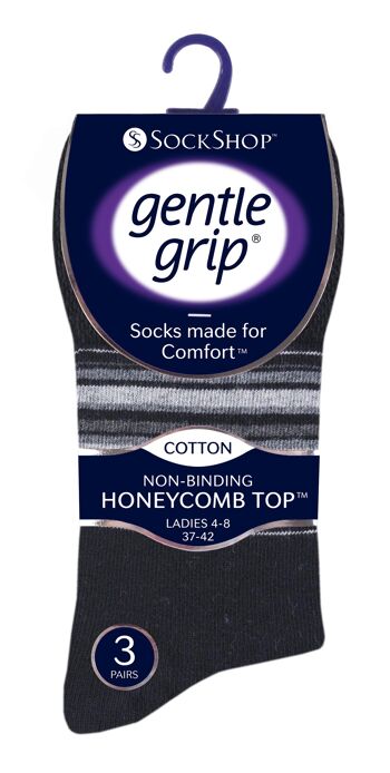 6 paires de chaussettes non élastiques pour femmes Gentle Grip 4-8 UK (SOLRH150) (4-8 UK) 2