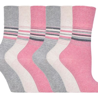 6 pares de calcetines no elásticos de agarre suave para mujer 4-8 UK (SOLRH151) (4-8 UK)