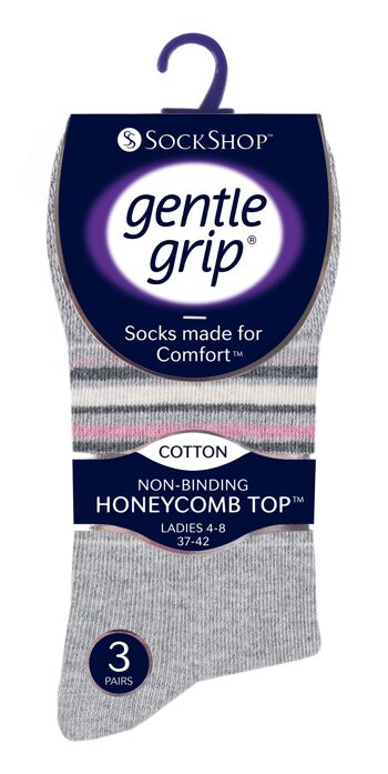 6 paires de chaussettes non élastiques pour femmes Gentle Grip 4-8 UK (SOLRH151) (4-8 UK) 2
