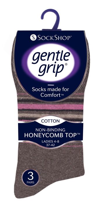 6 paires de chaussettes non élastiques pour femmes Gentle Grip 4-8 UK (SOLRH152) (4-8 UK) 2