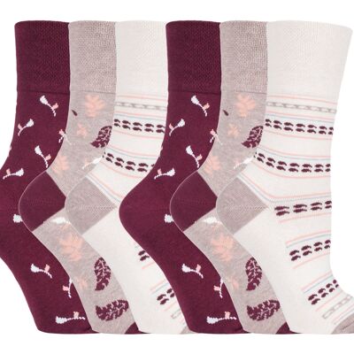 6 pares de calcetines no elásticos de agarre suave para mujer 4-8 UK (SOLRH181) (4-8 UK)