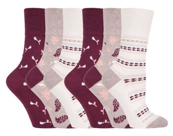 6 paires de chaussettes non élastiques Gentle Grip pour femmes 4-8 UK (SOLRH181) (4-8 UK) 1