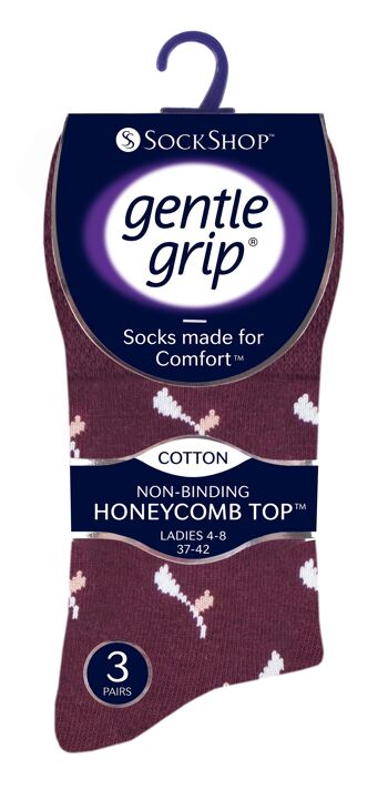6 paires de chaussettes non élastiques Gentle Grip pour femmes 4-8 UK (SOLRH181) (4-8 UK) 2