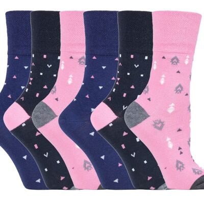 6 pares de calcetines no elásticos de agarre suave para mujer 4-8 UK (SOLRH205) (4-8 UK)