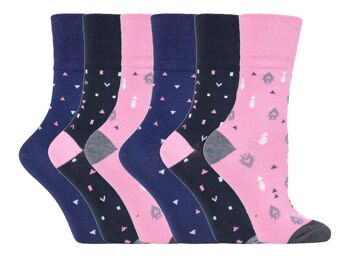 6 paires de chaussettes non élastiques Gentle Grip pour femmes 4-8 UK (SOLRH205) (4-8 UK) 1