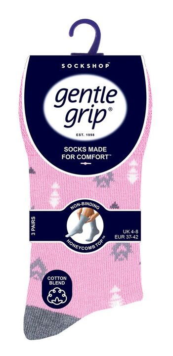 6 paires de chaussettes non élastiques Gentle Grip pour femmes 4-8 UK (SOLRH205) (4-8 UK) 2