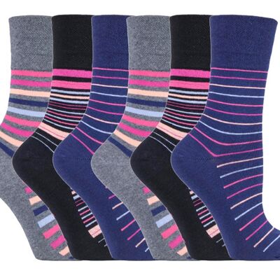 6 pares de calcetines no elásticos de agarre suave para mujer 4-8 UK (SOLRH208) (4-8 UK)