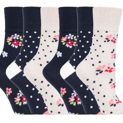 6 paires de chaussettes non élastiques Gentle Grip pour femmes 4-8 UK (SOLRH209) (4-8 UK)
