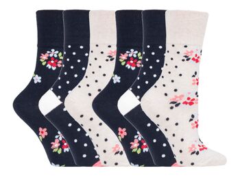 6 paires de chaussettes non élastiques Gentle Grip pour femmes 4-8 UK (SOLRH209) (4-8 UK) 1