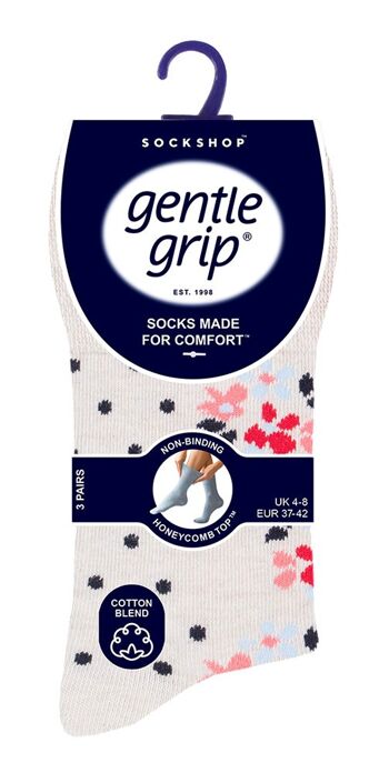 6 paires de chaussettes non élastiques Gentle Grip pour femmes 4-8 UK (SOLRH209) (4-8 UK) 2