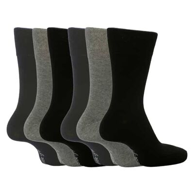 6 pares de calcetines no elásticos de agarre suave para hombre 6-11 UK (MGG101) (6-11 UK)