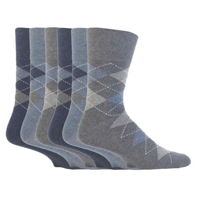 6 paires de chaussettes non élastiques pour homme Gentle Grip 6-11 UK (MGG38) (6-11 UK)