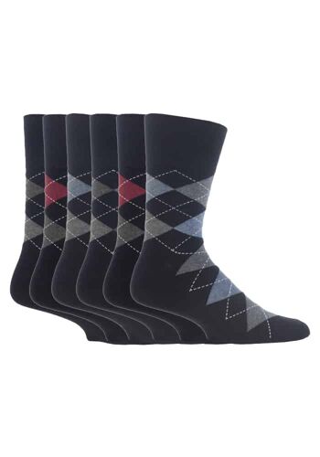 6 paires de chaussettes non élastiques pour homme Gentle Grip 6-11 UK (MGG39) (6-11 UK) 1