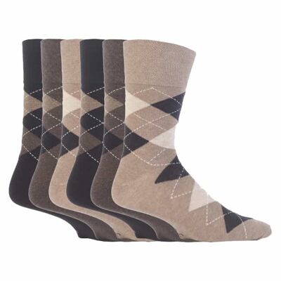 6 pares de calcetines no elásticos de agarre suave para hombre 6-11 UK (GGM6PKMGG22) (6-11 UK)