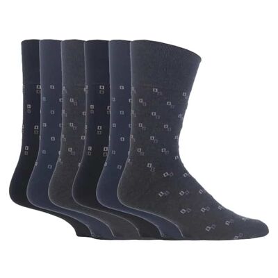 6 paia di calzini non elastici da uomo con presa delicata 6-11 UK (MGG43) (6-11 UK)