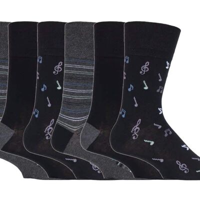 6 pares de calcetines no elásticos de agarre suave para hombre 6-11 UK (GGM6PKMGG546) (6-11 UK)