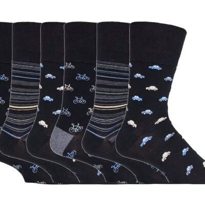 6 pares de calcetines no elásticos de agarre suave para hombre 6-11 UK (GGM6PKMGG547) (6-11 UK)