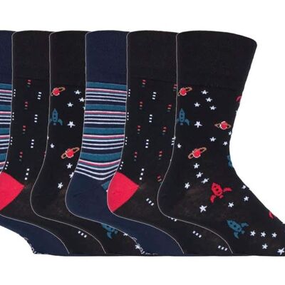6 pares de calcetines no elásticos de agarre suave para hombre 6-11 UK (GGM6PKMGG548) (6-11 UK)