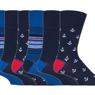 Lot de 6 paires de chaussettes non élastiques pour homme Gentle Grip 6-11 UK (GGM6PKMGG549) (6-11 UK)