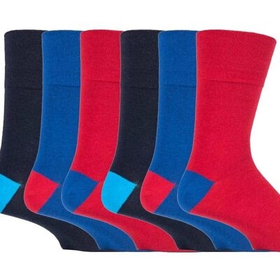 6 Pairs Mens Gentle Grip Non Elastic Socks 6-11 UK (SOMRJ560H3) (6-11 UK)