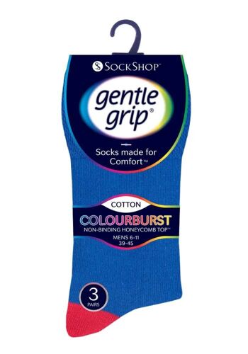 Lot de 6 paires de chaussettes non élastiques pour homme Gentle Grip 6-11 UK (SOMRJ560H3) (6-11 UK) 2