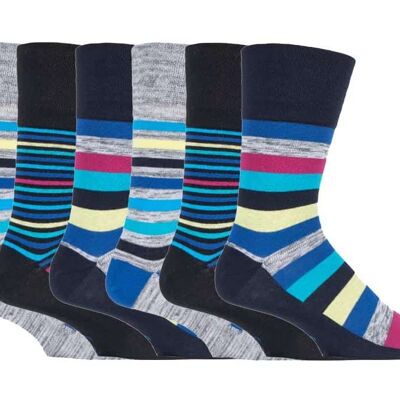 6 pares de calcetines no elásticos de agarre suave para hombre 6-11 UK (SOMRJ563H3) (6-11 UK)